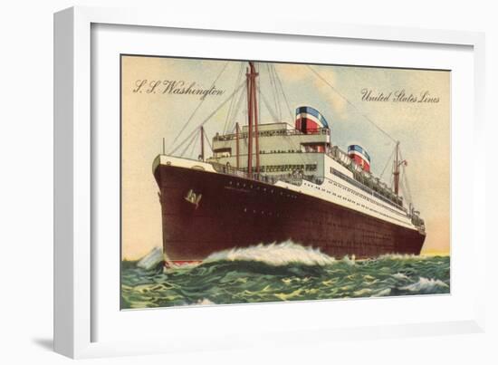 Künstler United States Lines, S.S. Washington-null-Framed Giclee Print