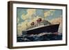 Künstler United States Lines, USL, Dampfer America-null-Framed Giclee Print