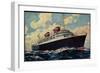 Künstler United States Lines, USL, Dampfer America-null-Framed Giclee Print