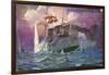 Künstler Untergang Der S.M.S Zenta, August 1914-null-Framed Giclee Print