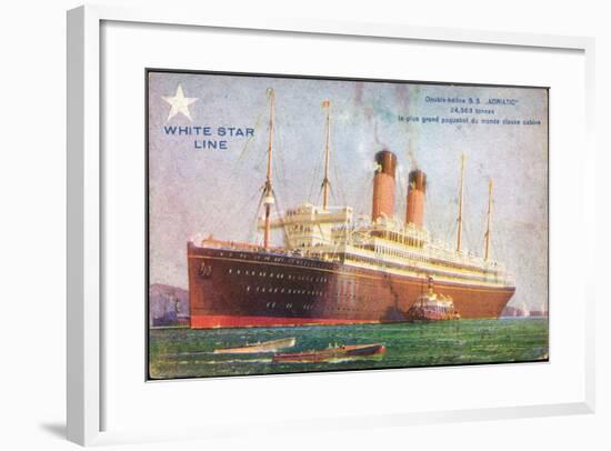 Künstler White Star Line, S.S. Adriatic, Dampfschiff-null-Framed Giclee Print