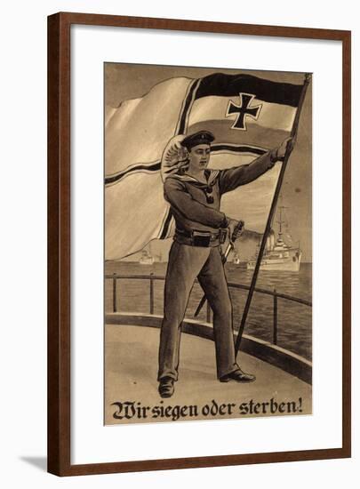 Künstler Wir Siegen Oder Sterben, Matrose, Schiffe-null-Framed Giclee Print