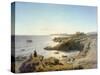 Küste bei Syrakus. 1861-Andreas Achenbach-Stretched Canvas