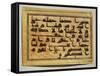 Kufic Calligraphy from a Koran Manuscript-null-Framed Stretched Canvas