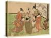 Kujibiki Lots [For Pairing]. [1772 or 1773]-Isoda Koryusai-Stretched Canvas