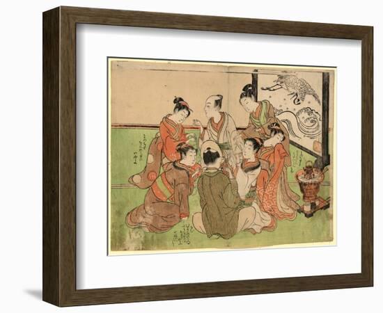 Kujibiki Lots [For Pairing]. [1772 or 1773]-Isoda Koryusai-Framed Giclee Print