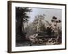 Kukulcan Pyramid in Chichen Itza by F Catherwood from Incidents of Travel in Central America-null-Framed Giclee Print