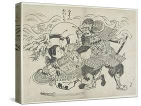 Kumagai Naozane and Taira No Atsumori, Late 17th-Early 18th Century-Okumura Masanobu-Stretched Canvas