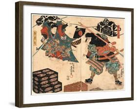 Kumasaka Chohan to Ushiwakamaru-Utagawa Toyokuni-Framed Giclee Print