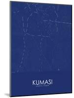 Kumasi, Ghana Blue Map-null-Mounted Poster