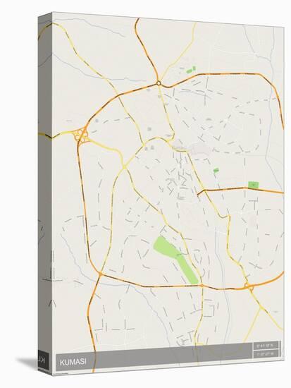 Kumasi, Ghana Map-null-Stretched Canvas