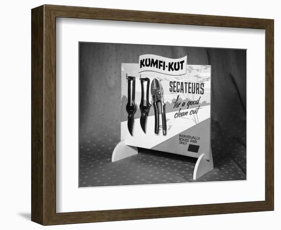 Kumfi-Kut range of Secateurs from Champion Scissors, Mexborough, Yorkshire, 1962-Michael Walters-Framed Photographic Print