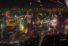 New Year's Eve Fire Works with Docks-kunertuscom-Photographic Print