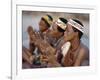 Kung Women Sing and Clap their Hands, They are San Hunter-Gatherers, Often Referred to as Bushmen-Nigel Pavitt-Framed Photographic Print