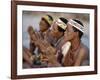 Kung Women Sing and Clap their Hands, They are San Hunter-Gatherers, Often Referred to as Bushmen-Nigel Pavitt-Framed Photographic Print