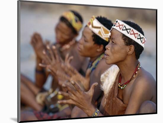 Kung Women Sing and Clap their Hands, They are San Hunter-Gatherers, Often Referred to as Bushmen-Nigel Pavitt-Mounted Photographic Print