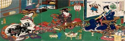 Concert of Three Instruments, from the Series Genji in Modern Style-Kunichika toyohara-Giclee Print