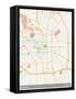 Kunming, China Map-null-Framed Stretched Canvas