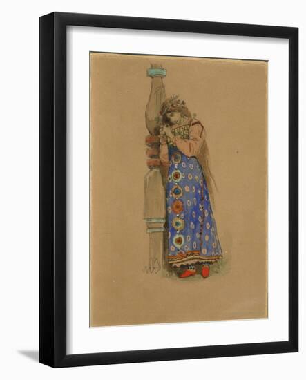 Kupava. Costume Design for the Opera Snow Maiden by N. Rimsky-Korsakov, 1885-Viktor Mikhaylovich Vasnetsov-Framed Giclee Print