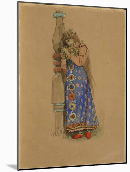 Kupava. Costume Design for the Opera Snow Maiden by N. Rimsky-Korsakov, 1885-Viktor Mikhaylovich Vasnetsov-Mounted Giclee Print