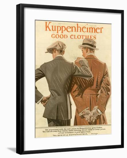 Kuppenheimer, Magazine Advertisement, USA, 1910-null-Framed Giclee Print