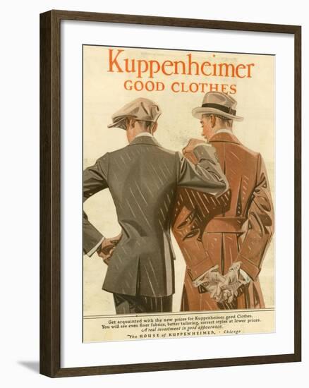 Kuppenheimer, Magazine Advertisement, USA, 1910-null-Framed Giclee Print