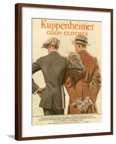 Kuppenheimer, Magazine Advertisement, USA, 1910--Framed Giclee Print