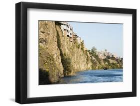 Kura, Mtkvari, river, riverside, riverbank, Tbilisi, Georgia-Sergey Orlov-Framed Photographic Print