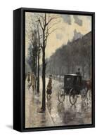 Kurfurstendamm Boulevard, 1910 (Oil on Canvas)-Lesser Ury-Framed Stretched Canvas