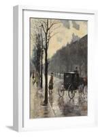 Kurfurstendamm Boulevard, 1910 (Oil on Canvas)-Lesser Ury-Framed Giclee Print