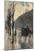 Kurfurstendamm Boulevard, 1910 (Oil on Canvas)-Lesser Ury-Mounted Giclee Print