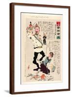 Kuropatkin Plays Too Roughly with His Toys-Kobayashi Kiyochika-Framed Giclee Print