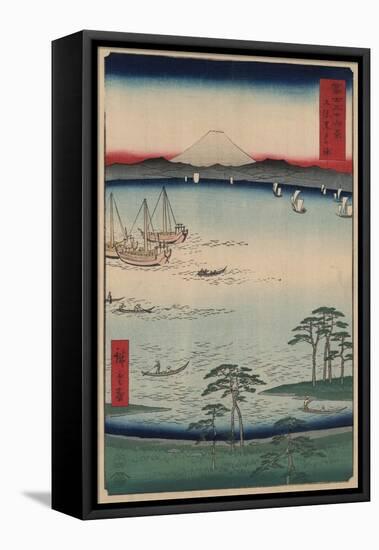 Kuroto No Ura in Kazusa Province-Ando Hiroshige-Framed Stretched Canvas