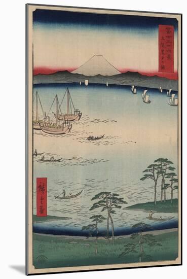 Kuroto No Ura in Kazusa Province-Ando Hiroshige-Mounted Giclee Print