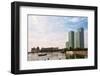 Kursk Building along Ishim River, Astana, Kazakhstan-Keren Su-Framed Photographic Print