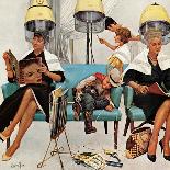 "Cowboy Asleep in Beauty Salon," Saturday Evening Post Cover, May 6, 1961-Kurt Ard-Stretched Canvas