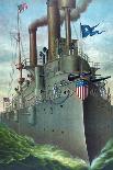 Olympia Steel - Pittsburgh - Rear Admiral Dewey's Flagship "Olympia"-Kurz-Mounted Art Print