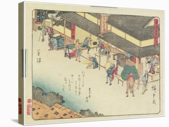 Kusatsu, 1837-1844-Utagawa Hiroshige-Stretched Canvas