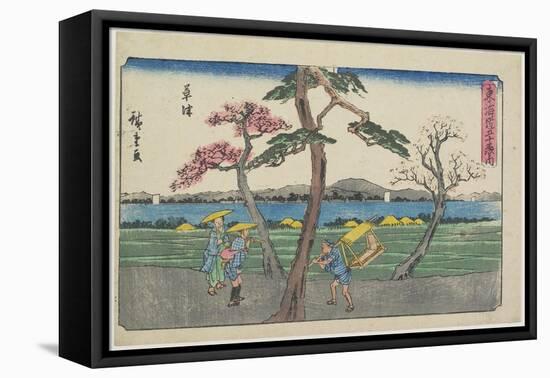 Kusatsu, 1841-1842-Utagawa Hiroshige-Framed Stretched Canvas