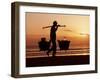 Kuta Beach, Local Vendor, Sunset, Bali, Indonesia-Steve Vidler-Framed Photographic Print