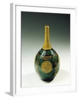 Kutani, Bottle Shaped Vase in Porcelain and Enamel-null-Framed Giclee Print