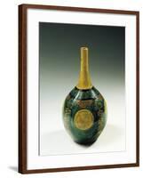 Kutani, Bottle Shaped Vase in Porcelain and Enamel-null-Framed Giclee Print