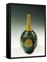 Kutani, Bottle Shaped Vase in Porcelain and Enamel-null-Framed Stretched Canvas