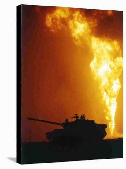 Kuwait Burning Oil Well-Roberto Borea-Stretched Canvas