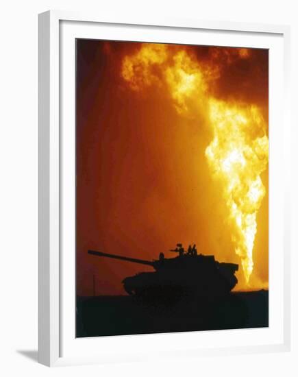 Kuwait Burning Oil Well-Roberto Borea-Framed Premium Photographic Print