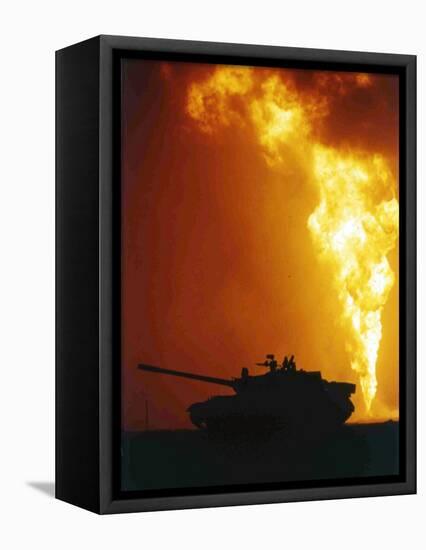 Kuwait Burning Oil Well-Roberto Borea-Framed Stretched Canvas