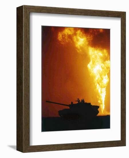 Kuwait Burning Oil Well-Roberto Borea-Framed Photographic Print