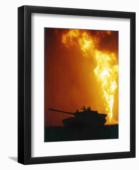 Kuwait Burning Oil Well-Roberto Borea-Framed Photographic Print