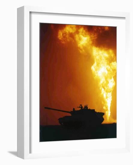 Kuwait Burning Oil Well-Roberto Borea-Framed Photographic Print