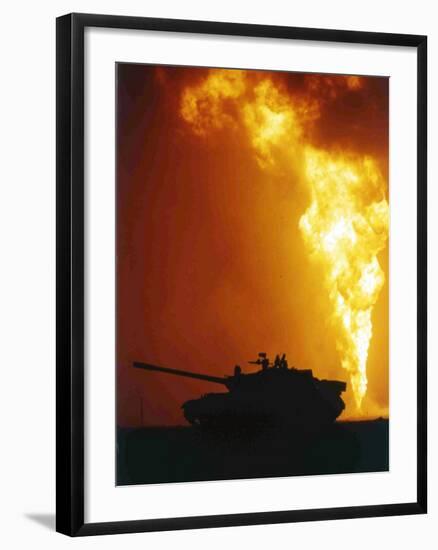 Kuwait Burning Oil Well-Roberto Borea-Framed Photographic Print